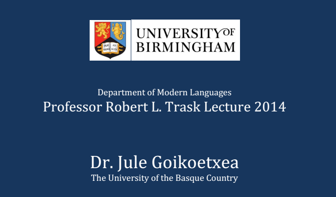Jule Goikoetxea "Robert L. Trask" konferentzian